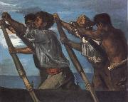 Oarsmen.Study for a Fresco at the Zoological Station in Naples, Hans von Maress